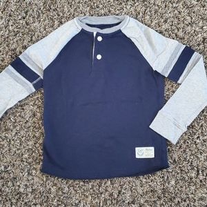 Long sleeve color block shirt